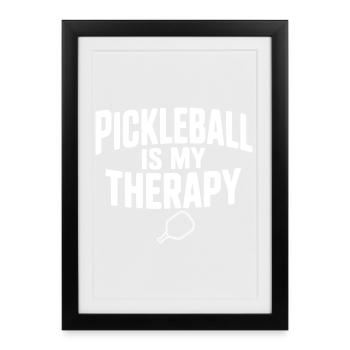Le pickleball est ma thérapie - Affiche encadrée (27 × 37 cm) - noir - Devant