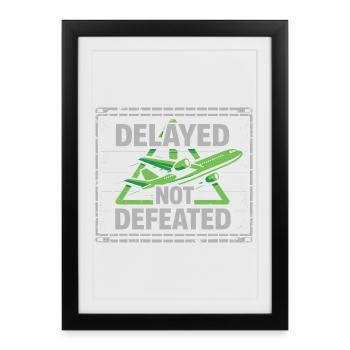 Travel anxiety humor, airport chaos, flying is - Framed poster (27 × 37 cm) - black - Front