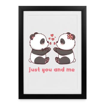 Juste toi et moi - Affiche encadrée (27 × 37 cm) - noir - Devant