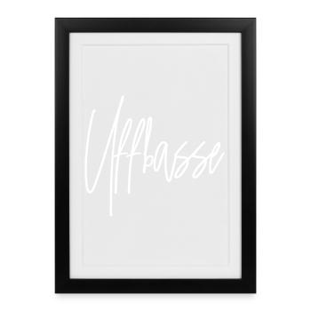 UFFBASSE dialect Baden - Framed poster (27 × 37 cm) - black - Front
