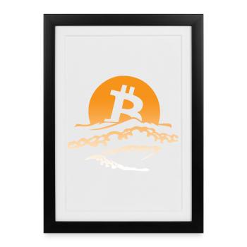 Bitcoin Dusk - Affiche encadrée (27 × 37 cm) - noir - Devant