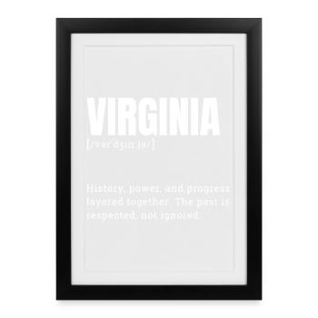 Virginie : Histoire, puissance et progrès - Affiche encadrée (27 × 37 cm) - noir - Devant