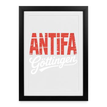 Antifa Göttingen - Antifaschistischer Merch - Framed poster (27 × 37 cm) - black - Front