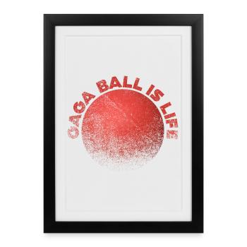 Basketball Is Life Round Emblem - Framed poster (27 × 37 cm) - black - Front