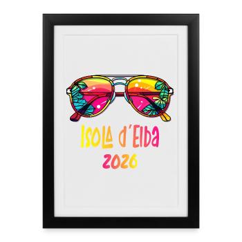 Isle d'Eba 2026 Tropical Sunglasses - Framed poster (27 × 37 cm) - black - Front