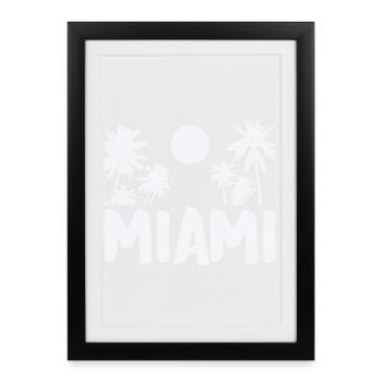 Miami - Framed poster (27 × 37 cm) - black - Front