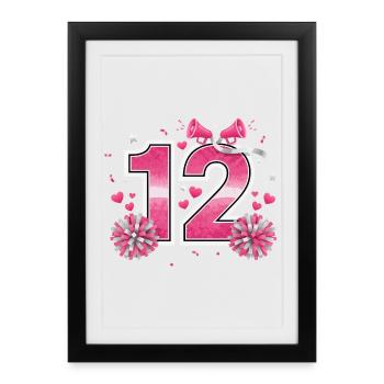 12 anniversaires de la pom-pom girl - Affiche encadrée (27 × 37 cm) - noir - Devant