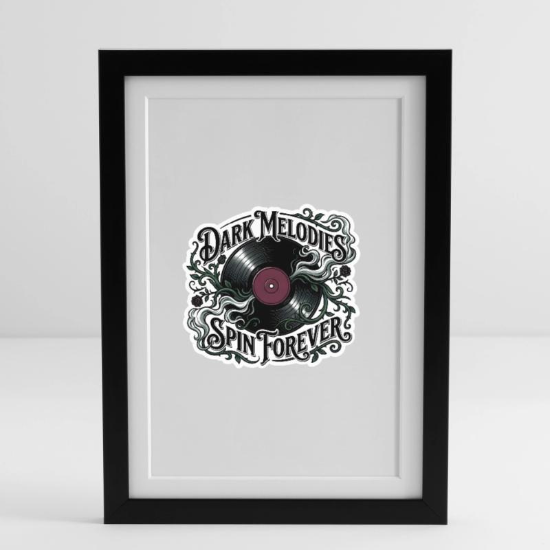 Dark Melodies Spin Forever Affiche encadrée (27 × 37 cm)