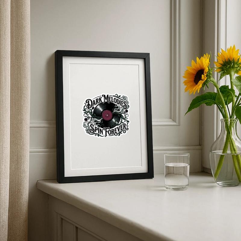 Dark Melodies Spin Forever Affiche encadrée (27 × 37 cm)