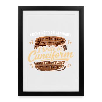 Mésopotamie ancienne, Sumérien - Affiche encadrée (27 × 37 cm) - noir - Devant
