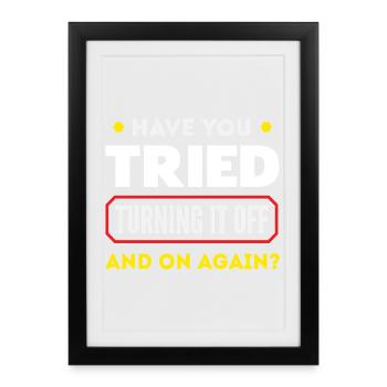 Have you ever done it off and on - Framed poster (27 × 37 cm) - black - Front