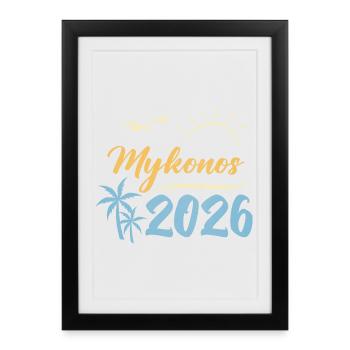 Mykonos 2026 - Framed poster (27 × 37 cm) - black - Front