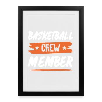 Équipe de basket-ball - Affiche encadrée (27 × 37 cm) - noir - Devant