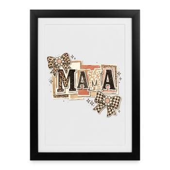 Mama Leopard and Bows | Mother's Day Gift - Framed poster (27 × 37 cm) - black - Front