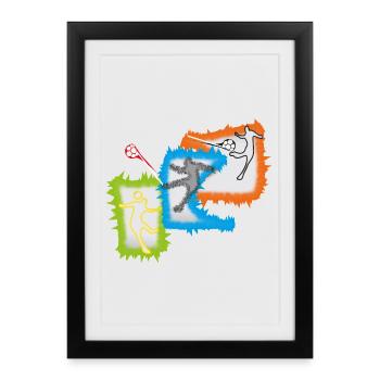 Soccer Soccer Players - Framed poster (27 × 37 cm) - black - Front