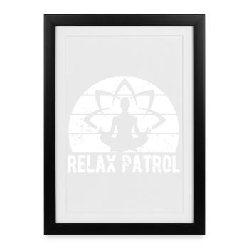 Les passionnés de Pilates se détendent en patrouille Pilates - Affiche encadrée (27 × 37 cm) - noir - Devant