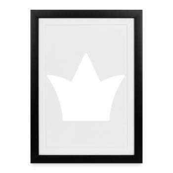 Crown – symbol of strength and self-confidence - Framed poster (27 × 37 cm) - black - Front