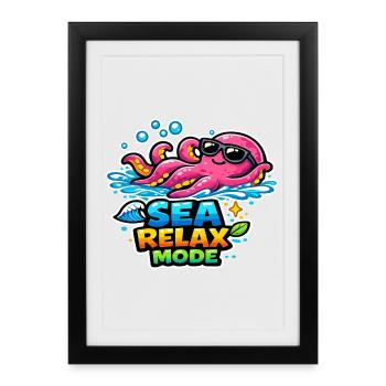 Sea Relax Mode - Affiche encadrée (27 × 37 cm) - noir - Devant