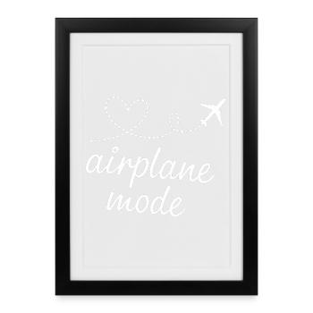 Airplane Mode Heartline - Framed poster (27 × 37 cm) - black - Front