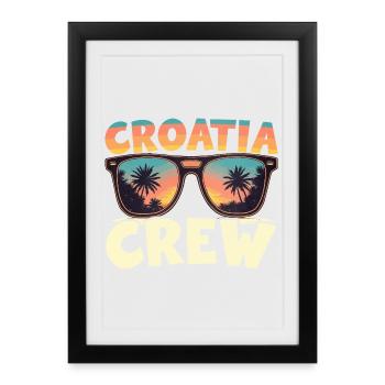 Équipage Croatia - Affiche encadrée (27 × 37 cm) - noir - Devant