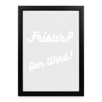 Heimatliebe Nord/hairstyle? - Framed poster (27 × 37 cm) - black - Front