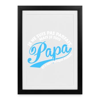 Parfait Papa - Affiche encadrée (27 × 37 cm) - noir - Devant