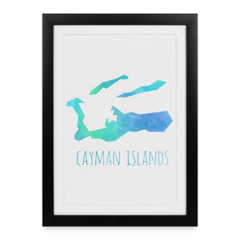 Cayman Islands - Framed poster (27 × 37 cm) - black - Front