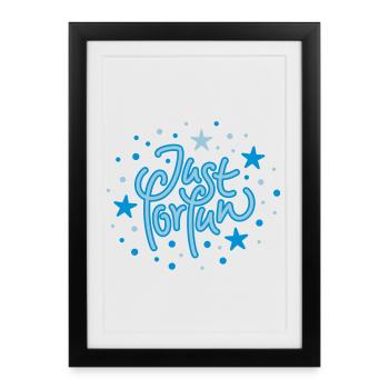 just for fun - stars (b) - Affiche encadrée (27 × 37 cm) - noir - Devant