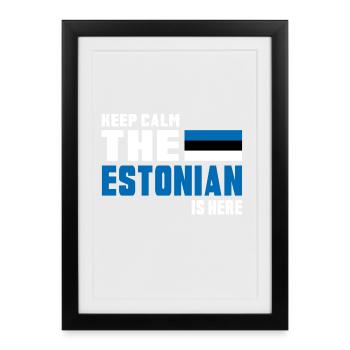Keep calm Estonia / Gift Tallinn Eastern Europe - Framed poster (27 × 37 cm) - black - Front