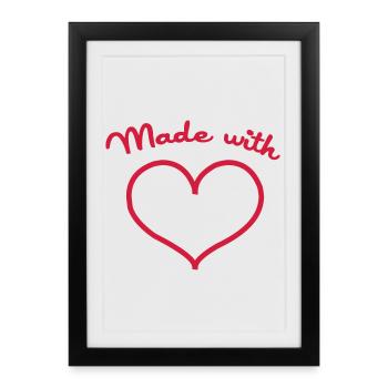 Made with love - Framed poster (27 × 37 cm) - black - Front