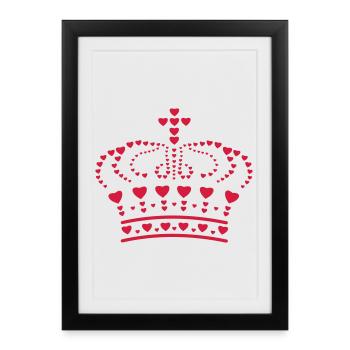 crown - Framed poster (27 × 37 cm) - black - Front