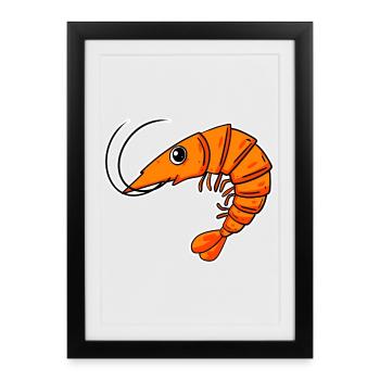 Shrimp Shrimp - Framed poster (27 × 37 cm) - black - Front