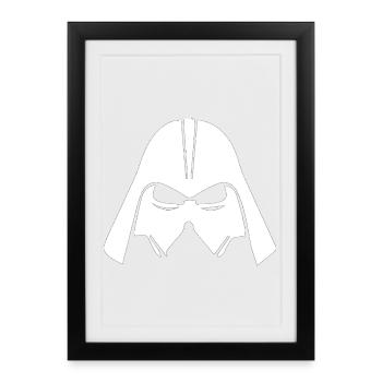 Clone helmets in Minimalist Style - Framed poster (27 × 37 cm) - black - Front