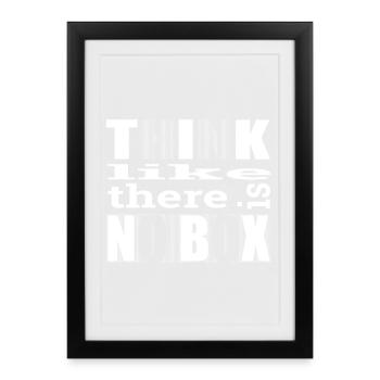 Think like there is no box - Framed poster (27 × 37 cm) - black - Front