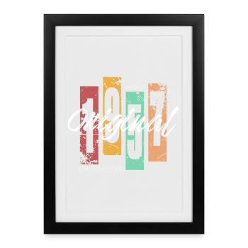 1957 Vintage Retro Birthday - Affiche encadrée (27 × 37 cm) - noir - Devant