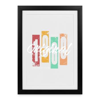 1960 Vintage Retro Anniversaire - Affiche encadrée (27 × 37 cm) - noir - Devant