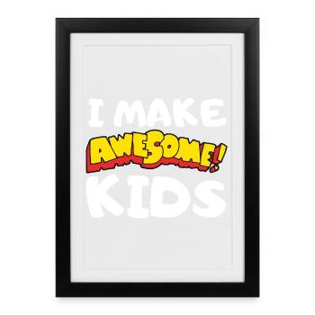 Je fais d’excellents comics pour enfants - Affiche encadrée (27 × 37 cm) - noir - Devant