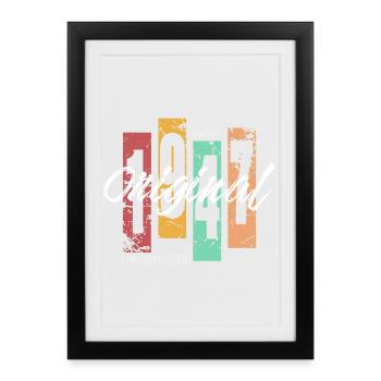 1947 Vintage Retro Birthday - Framed poster (27 × 37 cm) - black - Front