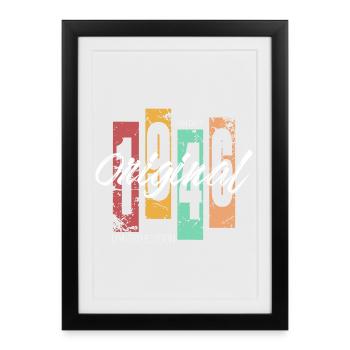 1946 Vintage Retro Birthday - Framed poster (27 × 37 cm) - black - Front
