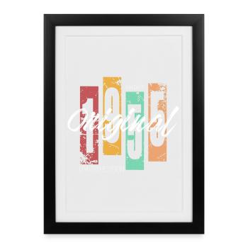 1955 vintage retro birthday - Framed poster (27 × 37 cm) - black - Front