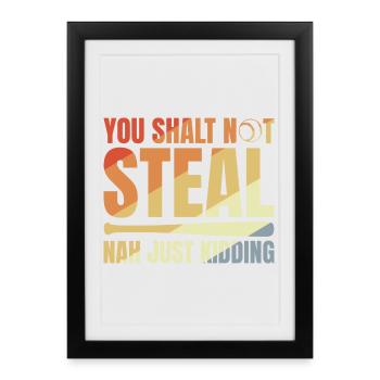 Baseball Joke - Framed poster (27 × 37 cm) - black - Front