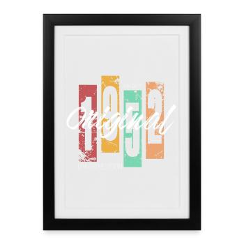 1952 vintage retro birthday - Framed poster (27 × 37 cm) - black - Front