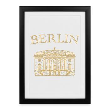 Berlin, Staatsoper Unter den Linden - Framed poster (27 × 37 cm) - black - Front