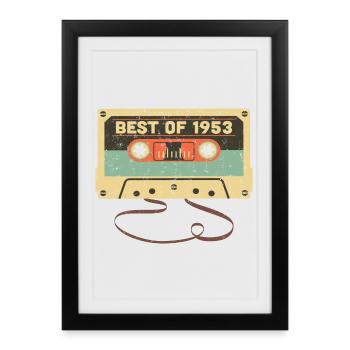 Best of 1953 70th birthday Awesome 70 years old - Framed poster (27 × 37 cm) - black - Front