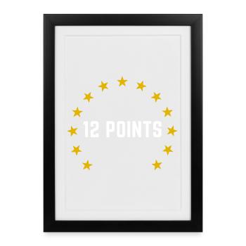 12 Points Eurovision Austria 2026 - Framed poster (27 × 37 cm) - black - Front