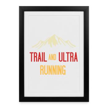 Trail et Ultra Running - Affiche encadrée (27 × 37 cm) - noir - Devant