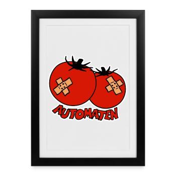 Automaten - Gerahmtes Poster (27 × 37 cm) - Schwarz - Vorne