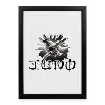Judo - Framed poster (27 × 37 cm) - black - Front