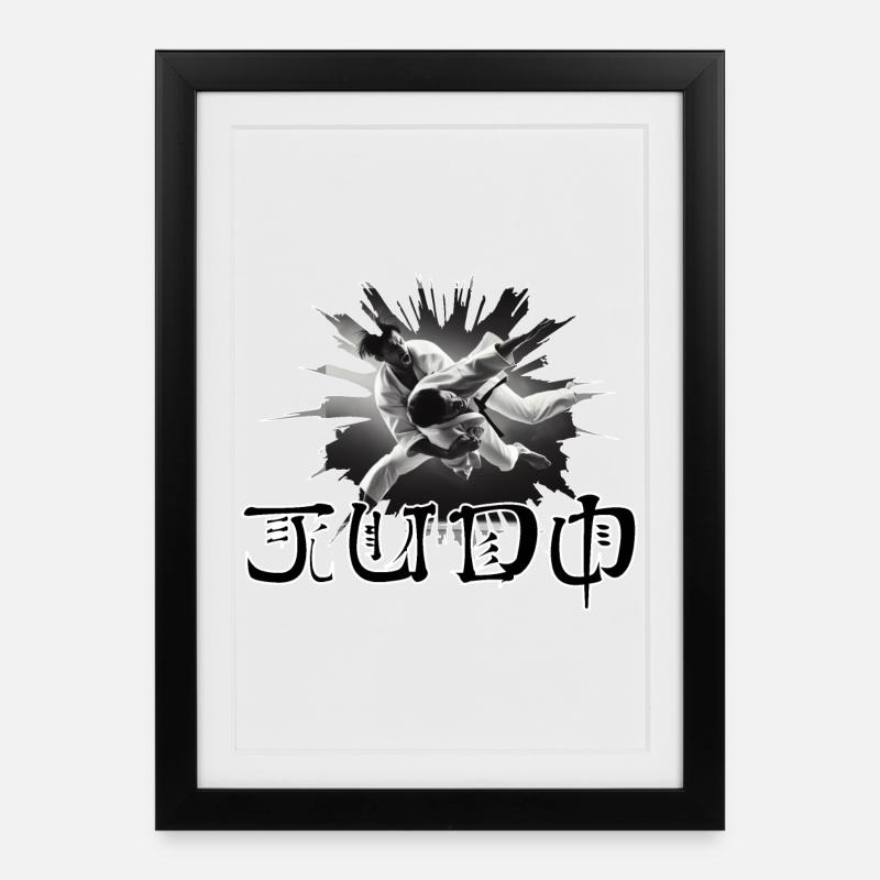 Judo - Framed poster (27 × 37 cm) - black