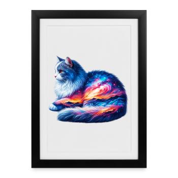 Cat - Framed poster (27 × 37 cm) - black - Front